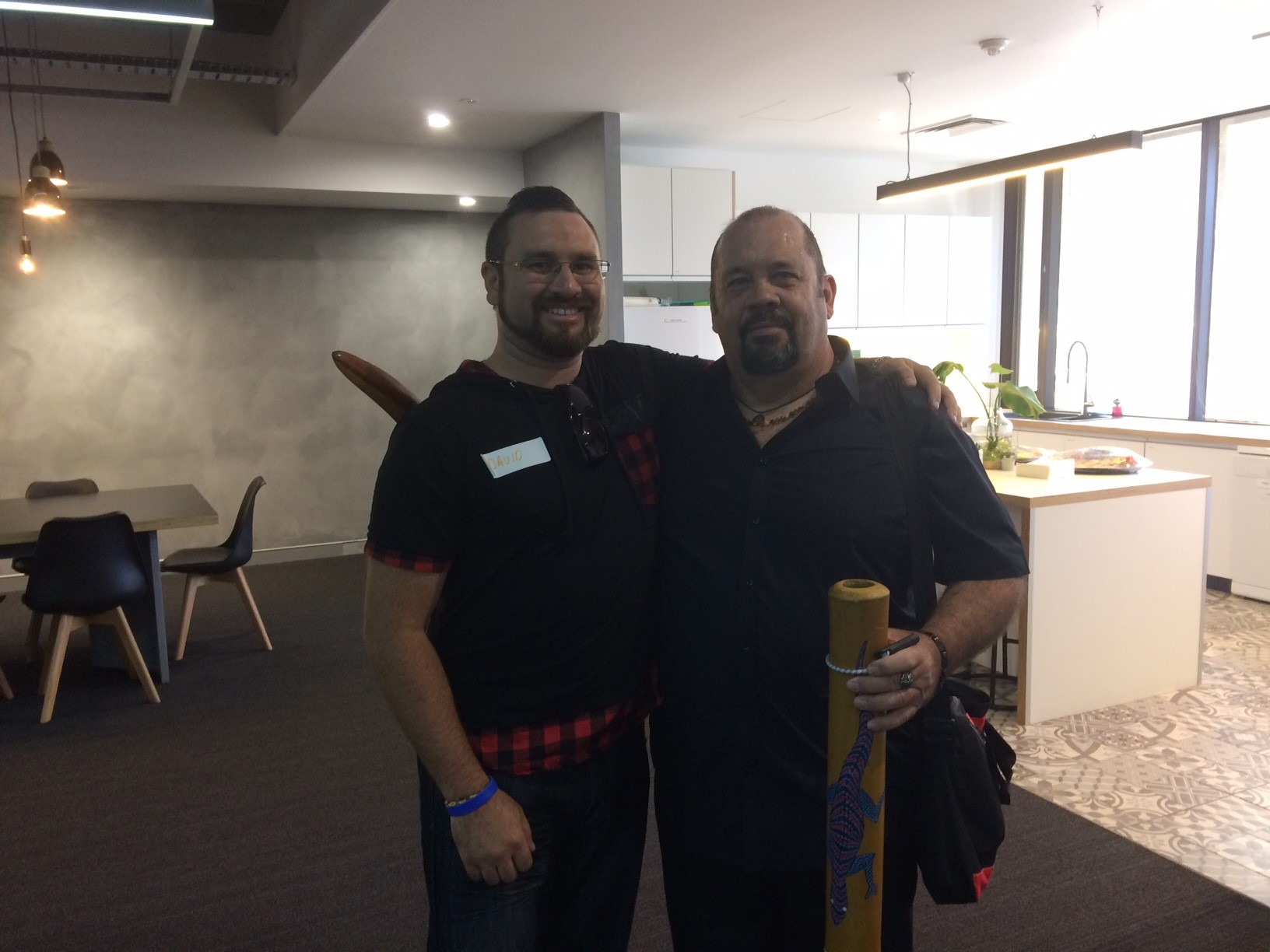 David Shakespeare (Advisory Group) and Jim Caine (Welcome to Country)